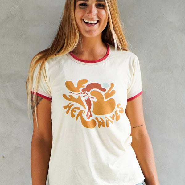 Kiara's Her Waves Ringer Tee | Wave Dancer OBX Ringer Tee